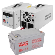 Аварийный комплект Volt Polska SINUS PRO 1000 E 12/230V 700/1000W + Аккумулятор VOLT AGM 74Ah 12V