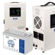 Аварійний комплект інвертор Volt Polska SINUS PRO 1200 E PLUS 800/1200W + Акумулятор  LiFePO4 100 Аh 12,8V