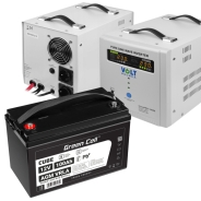 Аварийный комплект Volt Polska SINUS PRO 1500 E 12/230V 1050/1500W + Аккумулятор AGM Gren Cell 100Ah 12V