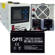 Аварийный комплект питания Volt Polska SINUS PRO 850 E PLUS 12/230V 500/850W + Аккумулятор OPTI 12V 100 Ah
