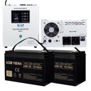 Комплект Volt Polska SINUS PRO 2500 S 24/230V 1800/2500W + 2 шт Акумулятор VOLT AGM 100Ah 12V 