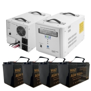 Комплект Гібридний ДБЖ/інвертор Volt Polska SINUS PRO 3000 E + 4 Акумулятора AGM Volt Polska 100 Ah 