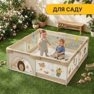 Дитячий манеж LEOBRO "Лісовий Їжачок" 180 x 200 см (LB-1006)
