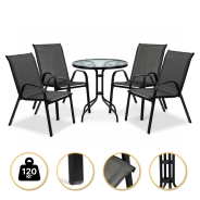Комплект садовой мебели LEOBRO Comfort 4 кресла + круглый столик (LB-1052-51)