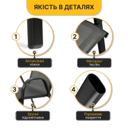 Комплект садовой мебели LEOBRO Comfort 4 кресла + круглый столик (LB-1052-51)
