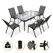 Комплект садовой мебели LEOBRO Comfort 6 кресел + большой столик (LB-1055-51)