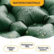 Надувний похідний килимок матрац LEOBRO Air Mat 190 x 60 см Green (LB-1095)