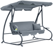 Велика гойдалка з подушками LEOBRO Luxury Grey (LB-1042)