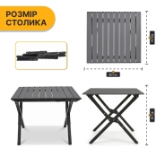 Раскладной туристический стол LEOBRO Camp Black M (LB-1066) раскладной туристический стол LEOBRO Camp Black M (LB-1066)