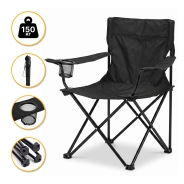Розкладне туристичне крісло LEOBRO Lite Black (LB-1075)