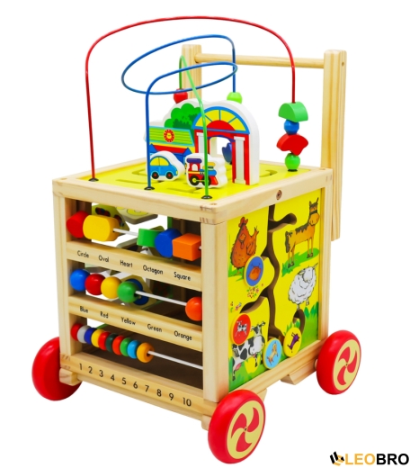 Ігровий розвиваючий бізикуб на колесах FUNFIT KIDS (3887) - 4