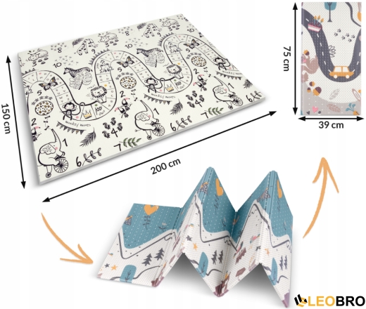 Розвиваючий мат NK-341 Nukido 200 x 150 x 1 см (734100) - 3