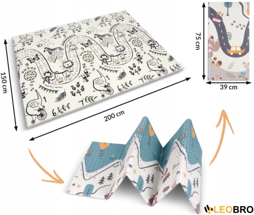 Розвиваючий мат NK-341 Nukido 200 x 150 x 1 см (734100) - 5