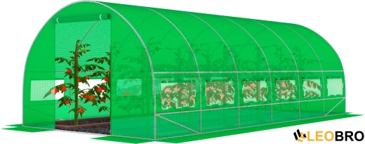 Садова теплиця з вікнами FunFit Garden 18m2 = 600*300*200 (Зелена) (1483) - 1