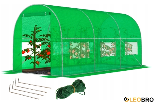 Садова теплиця з вікнами FunFit Garden 7m2 = 350*200*200 (Зелена) (1481) - 1