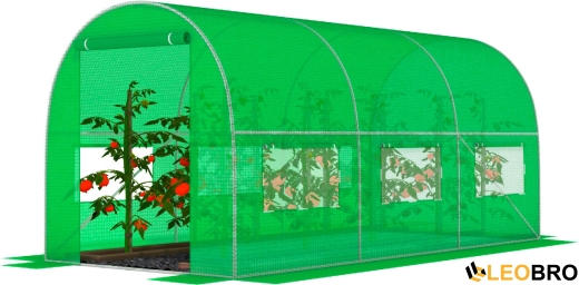 Садова теплиця з вікнами FunFit Garden 6m2 = 300*200*200 (Зелена) (1480) - 3