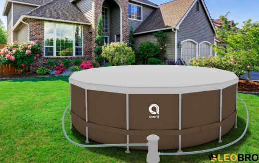 Басейн каркасний Avenli 457х84см 16в1 (Коричневий) (2822) - 3