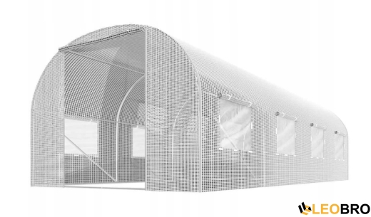 Садова теплиця з вікнами Plonos 13,5m2 Біла = 450х300х200 см (4975) - 2