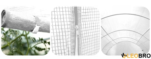 Садова теплиця з вікнами Plonos 13,5m2 Біла = 450х300х200 см (4975) - 3