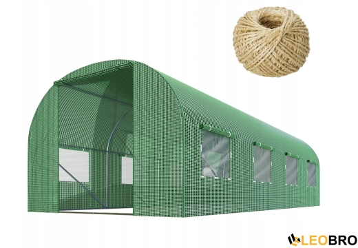 Садова теплиця з вікнами Plonos 10m2 Зелена = 250х400х200 см (4916) - 1