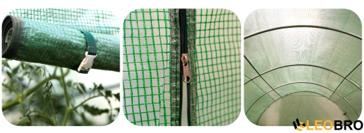 Садова теплиця з вікнами Plonos 10m2 Зелена = 250х400х200 см (4916) - 4