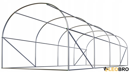 Садова теплиця з вікнами Plonos 10m2 Зелена = 250х400х200 см (4916) - 5