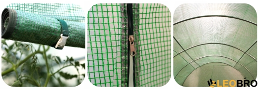 Садова теплиця з вікнами з наскрізним проходом Plonos 10m2 Зелена = 250х400х200 см (4973) - 4