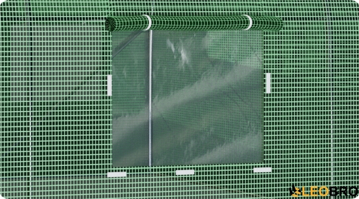 Садова теплиця з вікнами з наскрізним проходом Plonos 10m2 Зелена = 250х400х200 см (4973) - 5