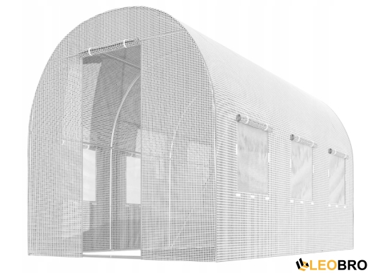 Садова теплиця з вікнами Plonos 7m2 Біла = 350х200х200 см (4971-A) - 2