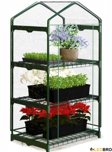 Стелаж-теплиця Plonos Зелена 125 х 69 х 49 см (4921) - 1