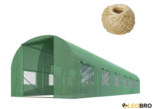 Садова теплиця з вікнами Plonos 18m2 Зелена = 300х600х200 см (4918) - 1