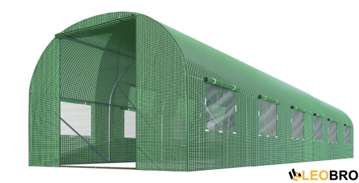 Садова теплиця з вікнами Plonos 18m2 Зелена = 300х600х200 см (4918) - 2