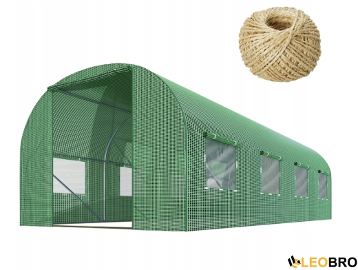 Садова теплиця з вікнами Plonos 13,5 m2 Зелена = 300х450х200 см (4917) - 1