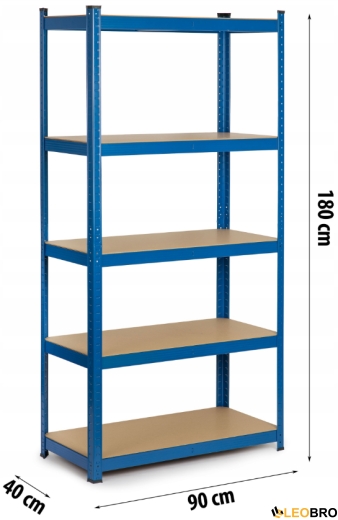 Стелаж Humberg Blue 180 x 90 x 40 см (HR-848) - 6