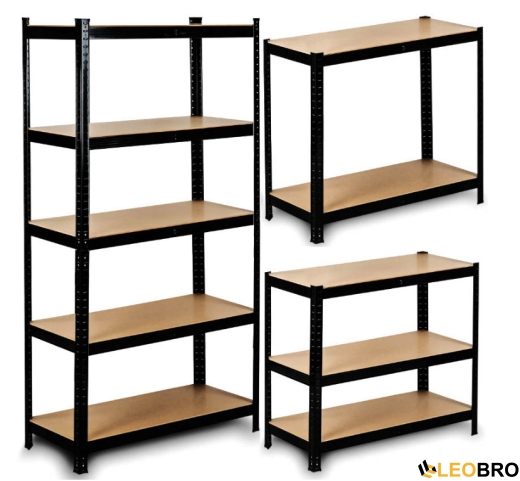 Стелаж FunFit 150 х 75 х 30 см Black (3780) - 1