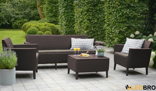 Комплект садових меблів Keter SALEMO 3 Brown (2342) - 2