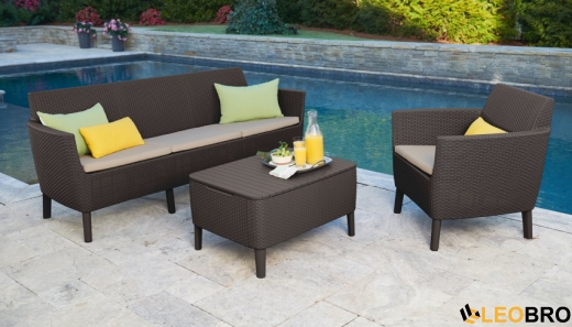 Комплект садових меблів Keter SALEMO 3 Brown (2342) - 3