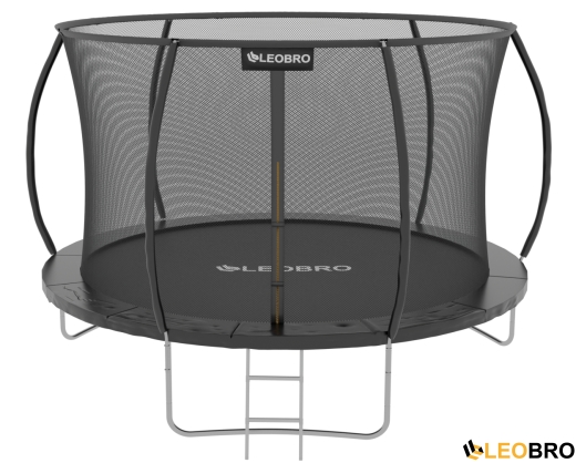 Батут із внутрішньою захисною сіткою 252 см LEOBRO Premium Pro 8FT BLACK - 5