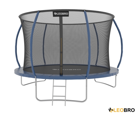 Батут із внутрішньою захисною сіткою 252 см LEOBRO Premium Pro 8FT BLUE - 1