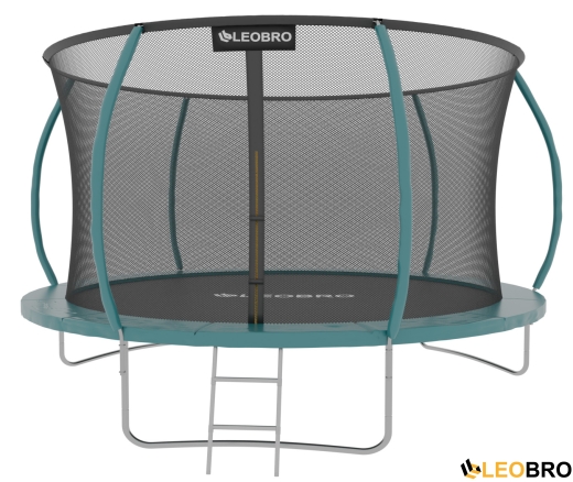 Батут із внутрішньою захисною сіткою 312 см LEOBRO Premium Pro 10FT GREEN - 1