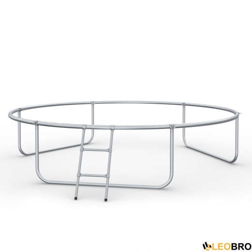 Батут із внутрішньою захисною сіткою 252 см LEOBRO Premium 8FT BLACK - 2