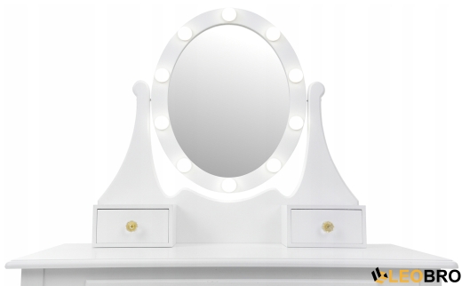 Косметичний туалетний столик з табуретом FUNFIT White LED (2784) - 4