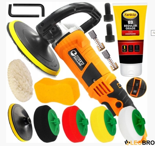 Полировочная машинка RIPPER M80498 2,4KW + 4 насадки + крем - 1