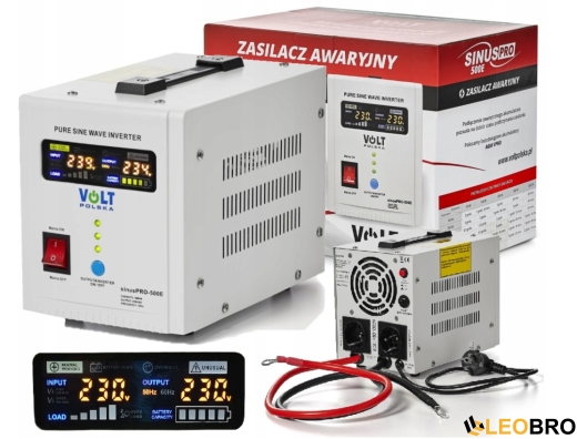 Гибридный ИБП/инвертор Volt Polska SINUS PRO 500 E 12/230V 350/500W (3SP050012E) - 2