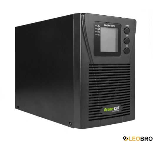 ДБЖ/Безперебійник Green Cell Online 1000VA/900W (UPS17) Чистий синус - 1