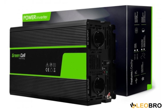 Автомобільний інвертор Green Cell 12V на 230V 3000W/6000W (INV15) Чистий синус - 4