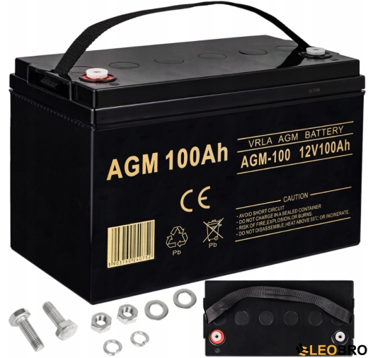 AGM Акумулятор 100Ah 12V VOLT VRLA (6AKUXAG100) - 1