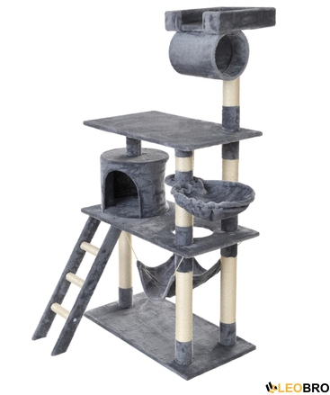 Когтеточка пятиуровневая с гамаком FunFit home&office (Сера) (1950) - 1