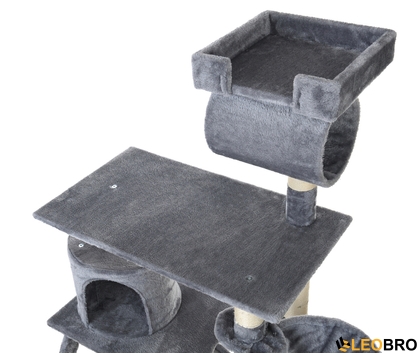 Когтеточка пятиуровневая с гамаком FunFit home&office (Сера) (1950) - 4