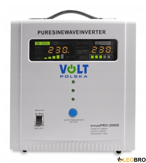 Гибридный ИБП/инвертор Volt Polska SINUS PRO 2000 E 12/230V 1250/2000W (3SP092012E) - 6